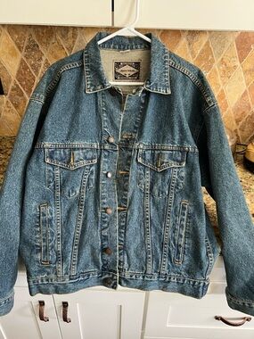Haleman Casual Blue Denim Jacket Beautiful Embroidered Jacket